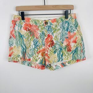 Old Navy Womens Shorts Size 2 Floral Chino Short Vacation Preppy‎  Pockets